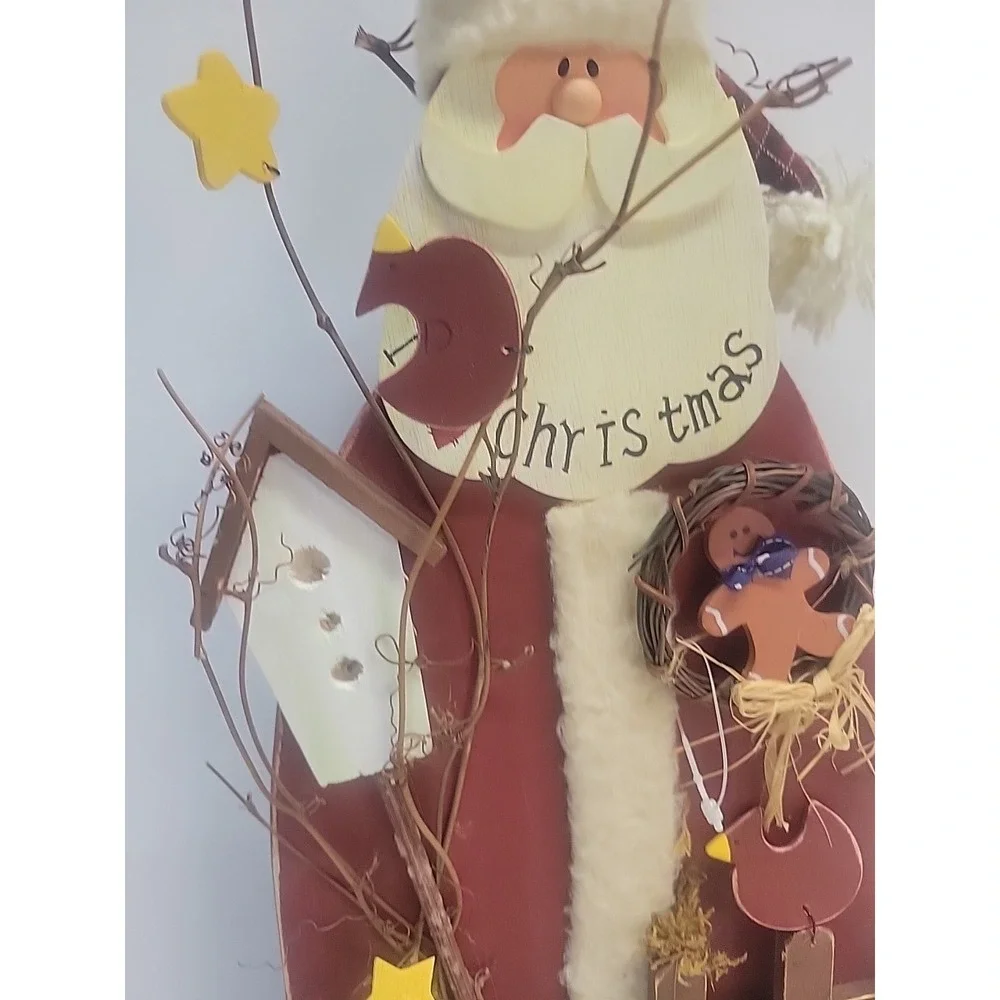 Vintage Wooden‎ Santa Christmas Decor 14